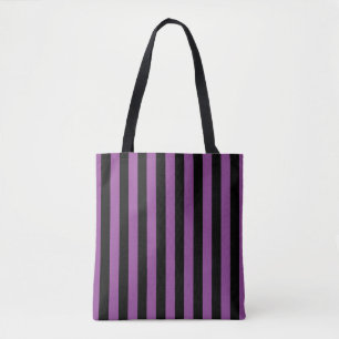 Bolsa Tote Dia das Bruxas de Greve Vertical Preta Roxo