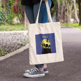 Bolsa Tote Dia das Bruxas Travessa ou Gostosuras Casa Assombr