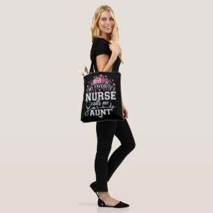 Bolsa Tote Dia das Mães Minha Enfermeira Favorita Me Chama de