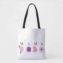 Bolsa Tote Dia das Mães Presente com Borboletas e Flor