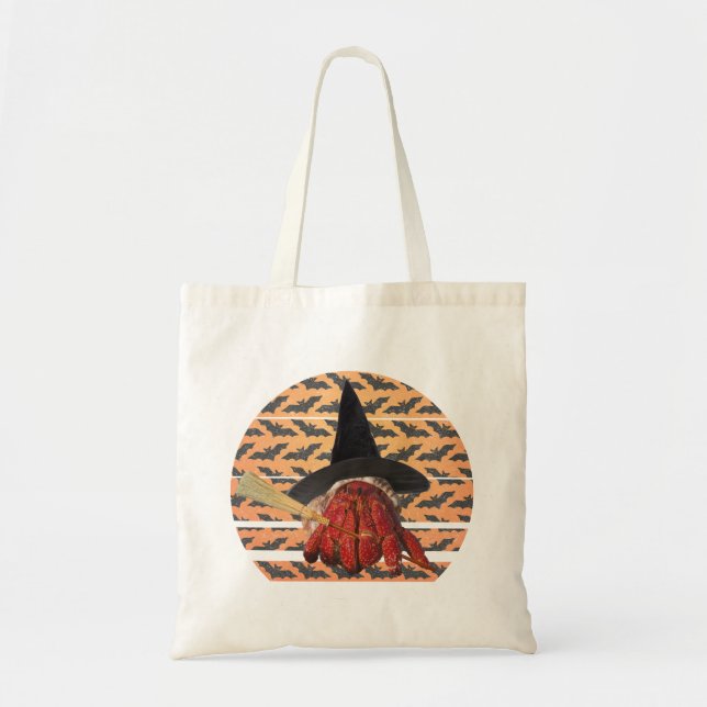 Bolsa Tote Dia de as Bruxas engraçado de bruxaria Hermit Crab (Frente)
