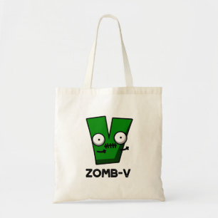 Bolsa Tote Dia de as Bruxas engraçado Zombie Alphabet Pun
