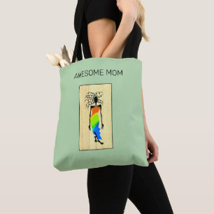 Bolsa Tote Dia de as mães African Art Elegant