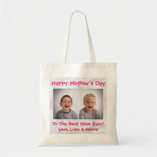 Bolsa Tote Dia de as mães Amor Melhor Mãe Já Fez Foto Para Cr