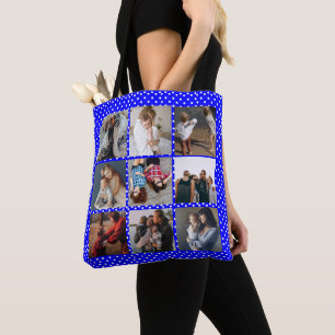 Bolsa Tote Dia de as mães de Colagem de Fotografias Personali