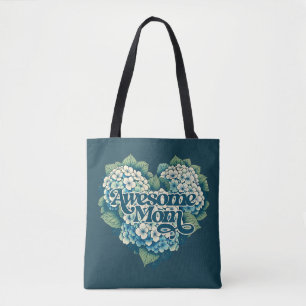 Bolsa Tote Dia de as mães de Hydrangeas da Mãe Incrível