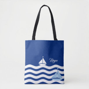 Bolsa Tote Dia de Barcos de Navegação Personalizado