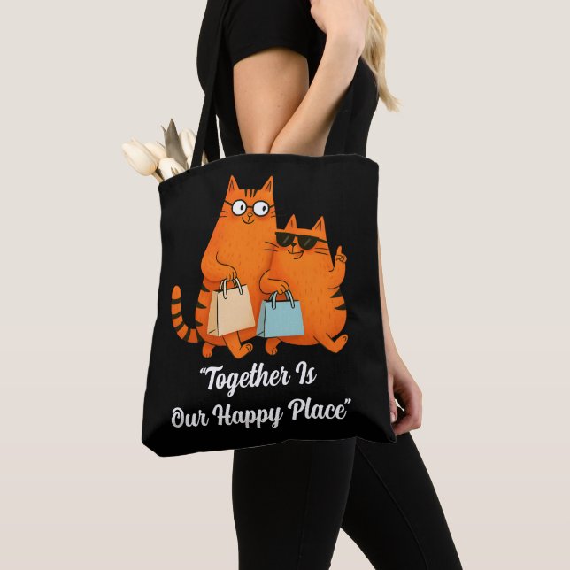 Bolsa Tote Dia de Compras Amor de Gato (Close Up)