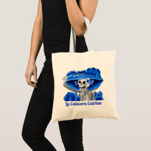 Bolsa Tote Dia De Los Muertos Calavera - Crânio de açúcar em 