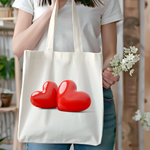 Bolsa Tote Dia de os namorados 3d amor estéreo