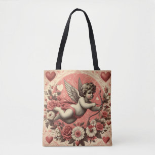 Bolsa Tote Dia de os namorados Clássico/Vintage/Cupido Retroa