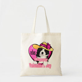 Bolsa Tote Dia de os namorados de Borda Collie