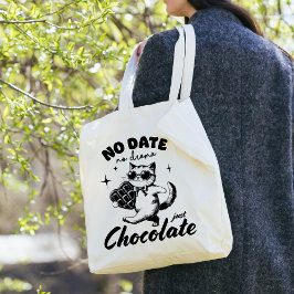 Bolsa Tote dia de os namorados de gato engraçado