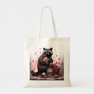 Bolsa Tote Dia de os namorados de poesia de lixo Raccoon