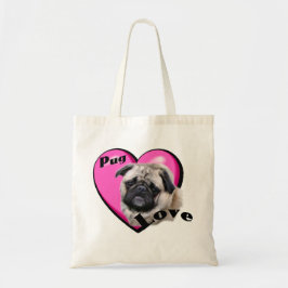 Bolsa Tote Dia de os namorados Pug