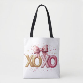 Bolsa Tote Dia de os namorados rosa XOXO namorados