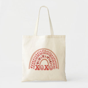 Bolsa Tote Dia de os namorados XOXO arco-íris