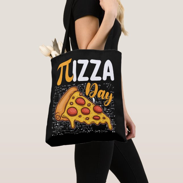 Bolsa Tote Dia de Pizza Pi Amantes da Matemática Matemática (Close Up)