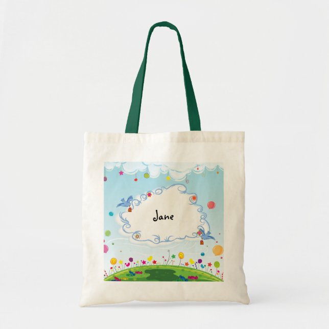 Bolsa Tote Dia de primavera customizável (Frente)
