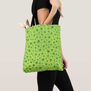 Bolsa Tote Dia de São Patrício Aquarela Trevo em verde