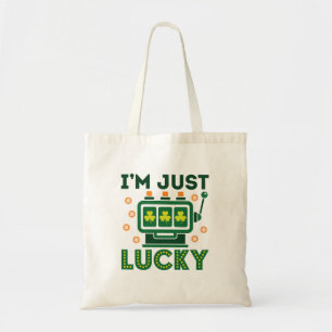 Bolsa Tote Dia de São Patrício Casino Slot Machine Lucky