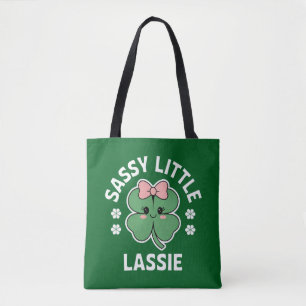 Bolsa Tote Dia de São Patrício Garotinha Sassy Little Lassie 
