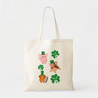 Bolsa Tote Dia de São Patrício Pequenos Músicos Saco