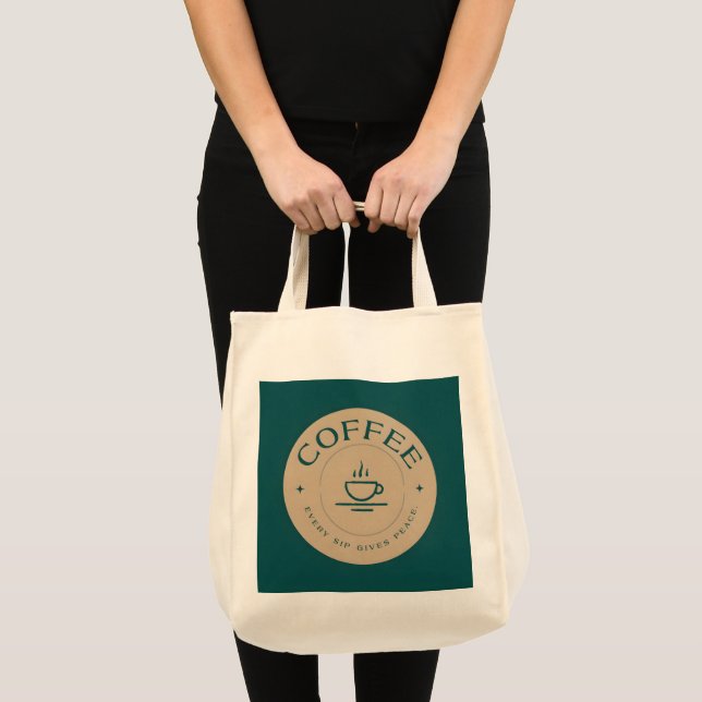 Bolsa Tote Dia do Café impresso (Frente (produto))