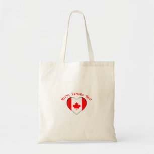 Bolsa Tote Dia do Canadá Feliz pelo Coração