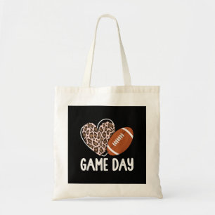 Bolsa Tote Dia do Jogo de Futebol Mulheres Leopardo Cheetah