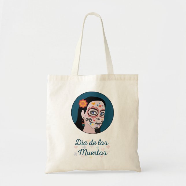Bolsa Tote Dia dos Mortos de Los Muertos (Frente)