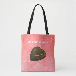 Bolsa Tote Dia dos Namorados Coração de Chocolate