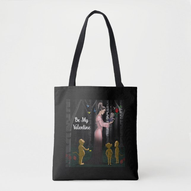 Bolsa Tote Dia dos Namorados Romântico (Frente)