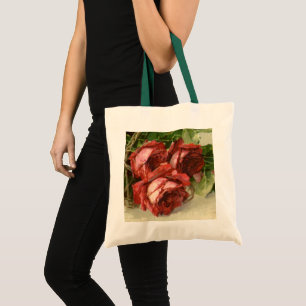 Bolsa Tote Dia dos Namorados Vintage, Rosas Vermelhas Carmesi