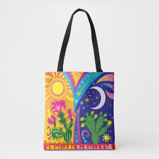 Bolsa Tote Dia e Noite no Deserto (Frente)