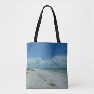 Bolsa Tote Dia em uma praia tropical