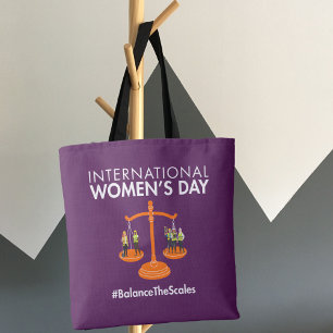 Bolsa Tote Dia Internacional da Mulher 2026 Equilibre as Bala