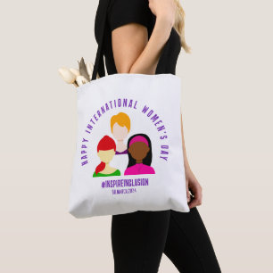 Bolsa Tote Dia Internacional da Mulher das Faces Elegantes 8 