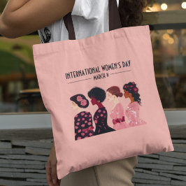 Bolsa Tote Dia Internacional da Mulher: Mulheres Globais Rosa
