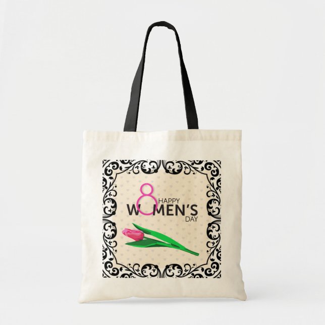 Bolsa Tote Dia Internacional das Mulheres Elegante (Frente)