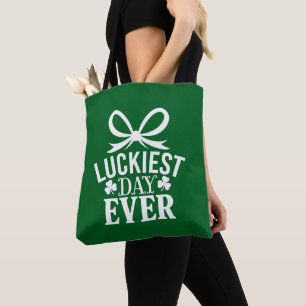 Bolsa Tote Dia Mais Sortudo de Sempre Dia de São Patrício Irl