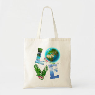 Bolsa Tote Dia Mundial do Amor pela Terra em Cute 2022