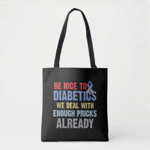 Bolsa Tote Diabetes Engraçados Rude Insulin Warrior Diabético