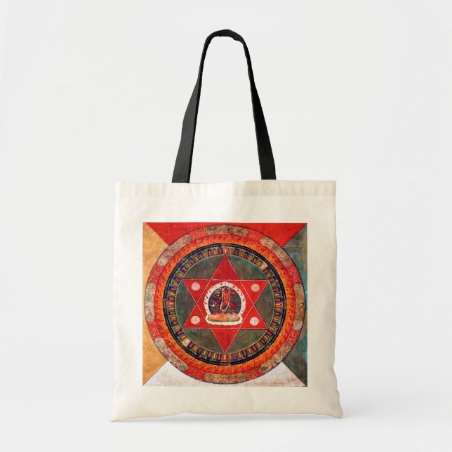 Bolsa Tote Diagrama Cósmico de Mandala para a Meditação (Frente)