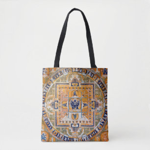 Bolsa Tote Diagrama Cósmico de Mandala para a Meditação