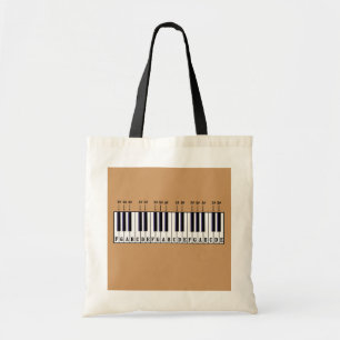 Bolsa Tote Diagrama do teclado de piano