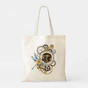Bolsa Tote Dials Steampunk com Dragonfly