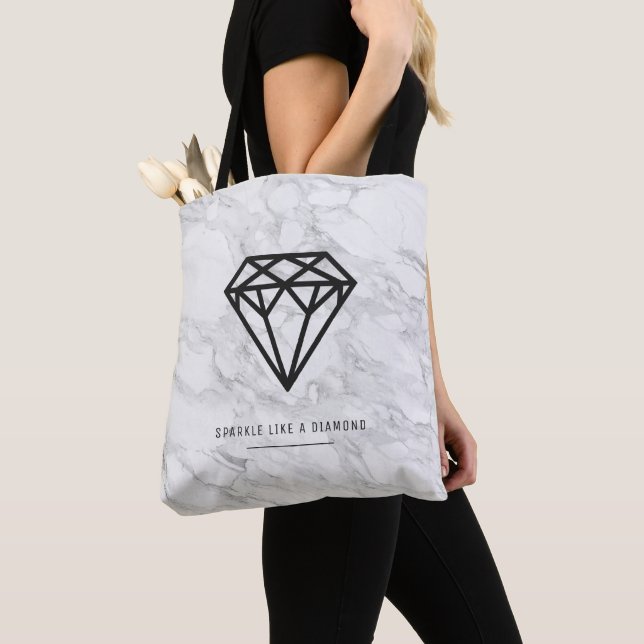 Bolsa Tote Diamante com Marble (Close Up)