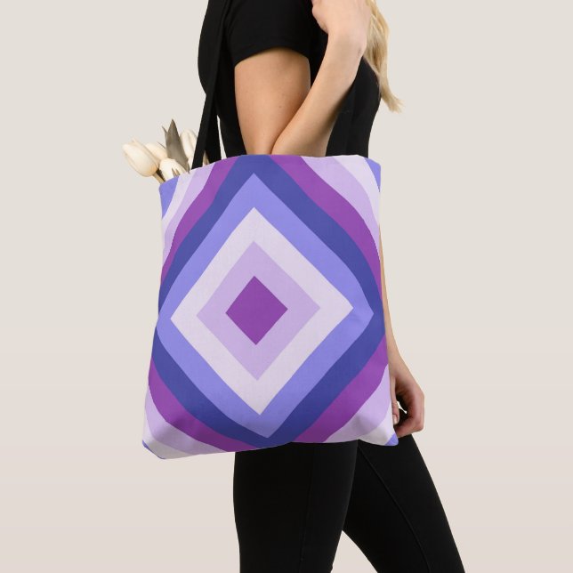 Bolsa Tote Diamante de Lavanda roxa (Close Up)