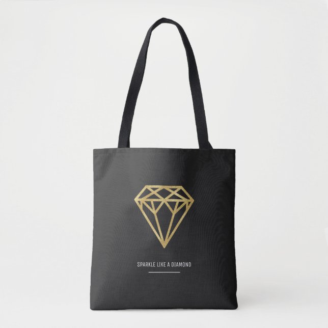 Bolsa Tote Diamante Dourado (Frente)